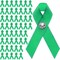 50 Pack Green Satin Awareness Ribbons with Clutch Pins (3.5 In)